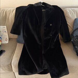 Banana Republic Black Fur Coat